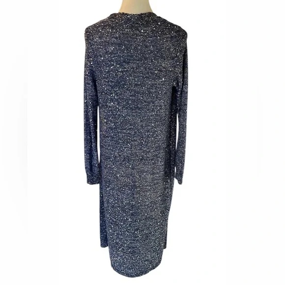 WHBM Blue and Silver Metallic Long Cardigan - Picture 4 of 6